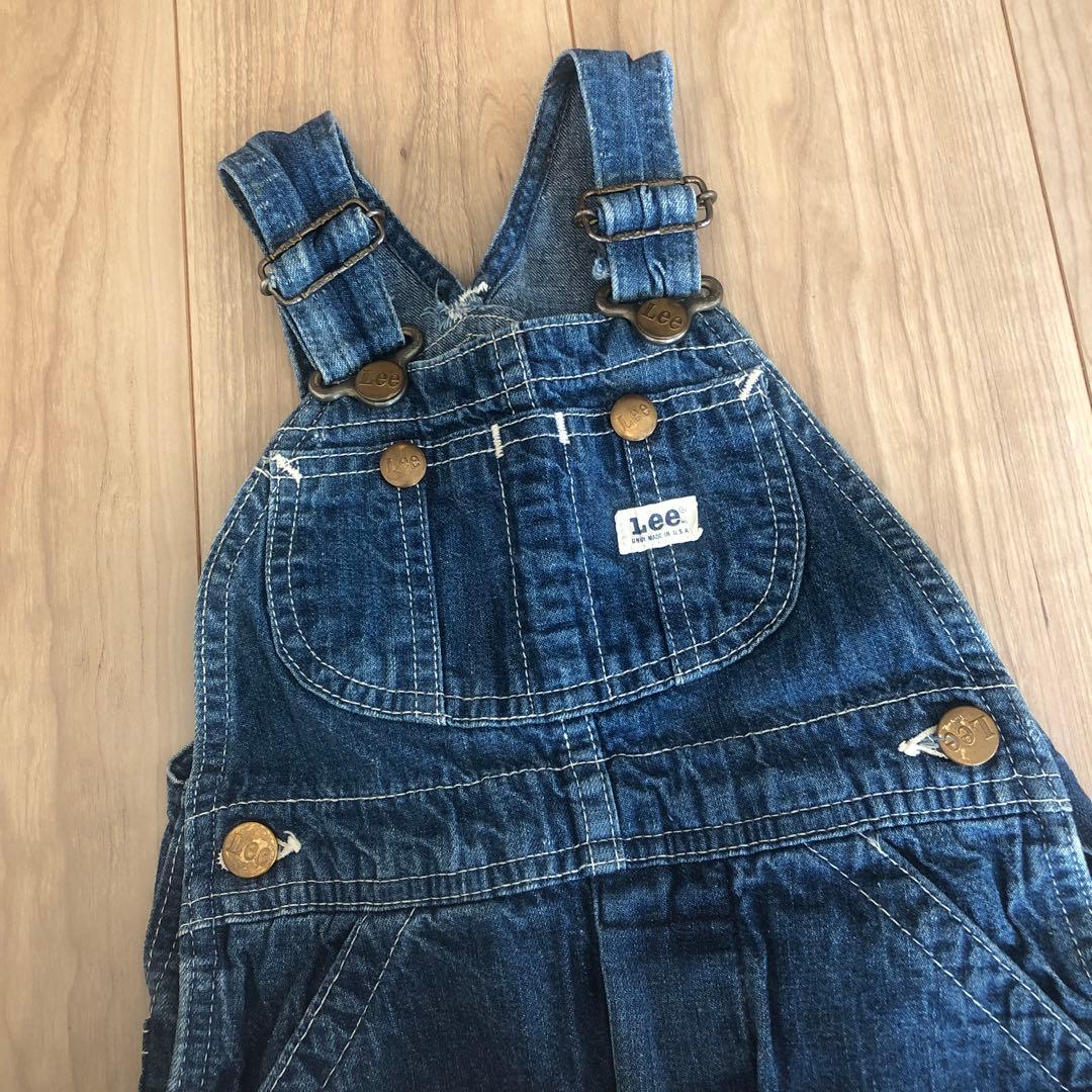 週末限定価格* 超Vintage ☆Lee デニムオーバーオール 100cm