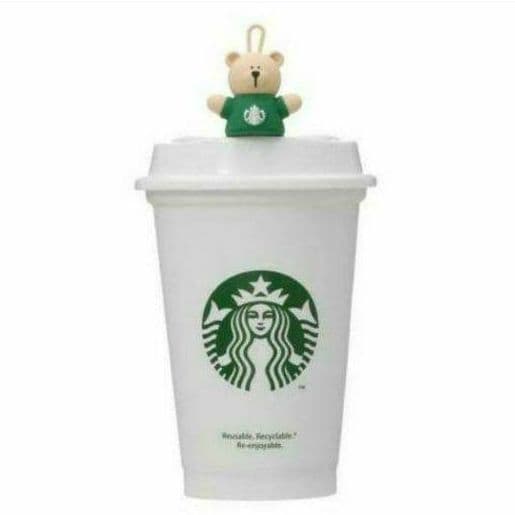 完売品】スタバ リユーザブルカップ ベアリスタ キャップのみ