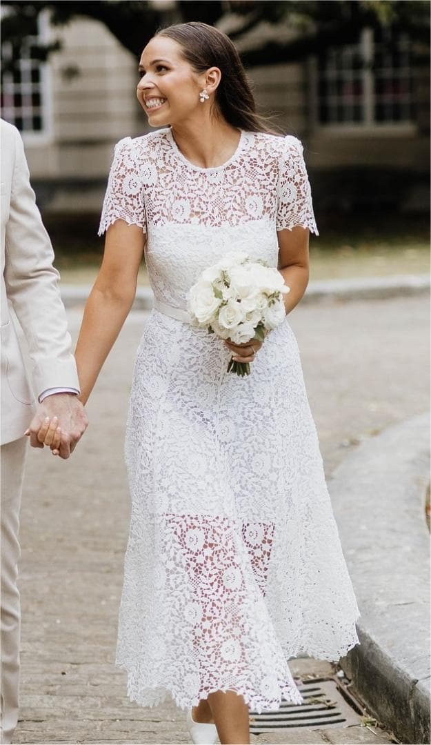 セルフポートレイト ワンピース ローズレース UK8 未使用 ROSE - メルカリ