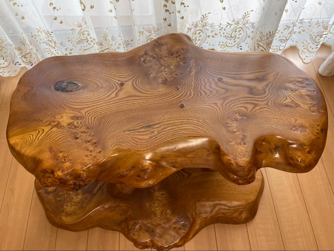 福岡引取り 幅65cm 一枚板 工芸品 テーブル 花台 飾り台