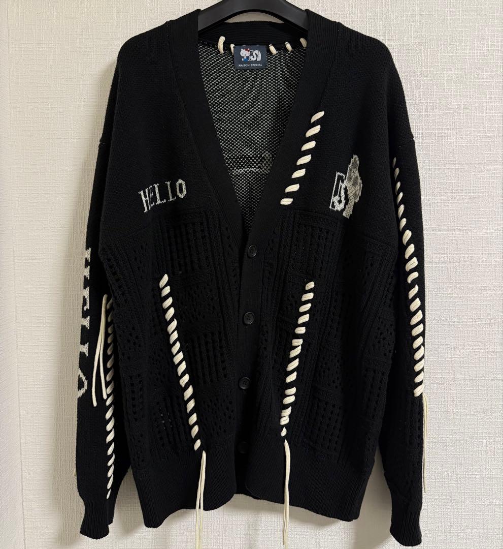 ハローキティ × メゾンスペシャル クロシェライクニットカーディガン