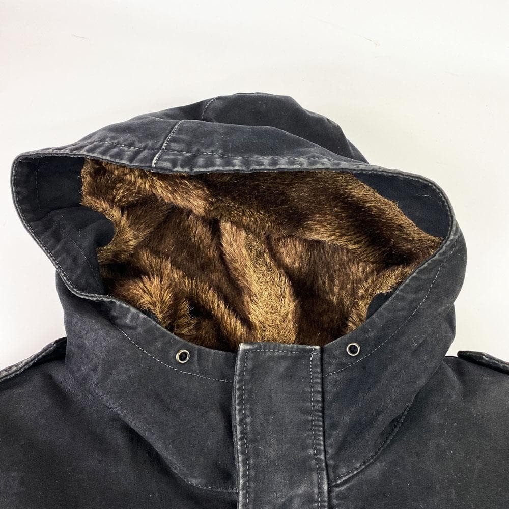 ☆美品☆wjk 裏地総ファー ボアモッズコート ミリタリージャケット M