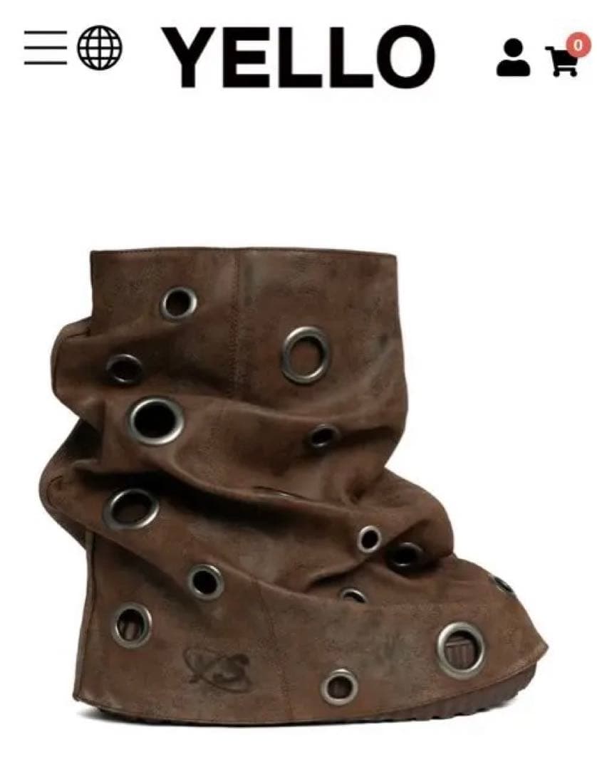 YELLO MARTE SHORT BOOTS ブラウン - メルカリ