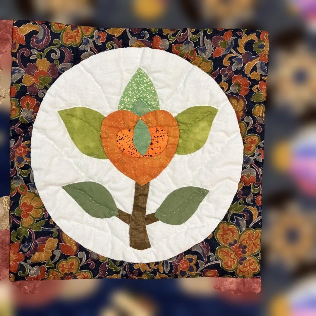 m*u様 新品 家紋のモチーフ パッチワークキルト タペストリー他 127cmx