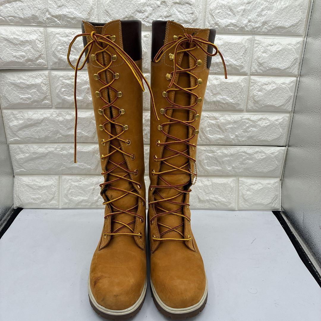 【良品】ティンバーランド ロングブーツ 23345 イエローヌバック 6.5W