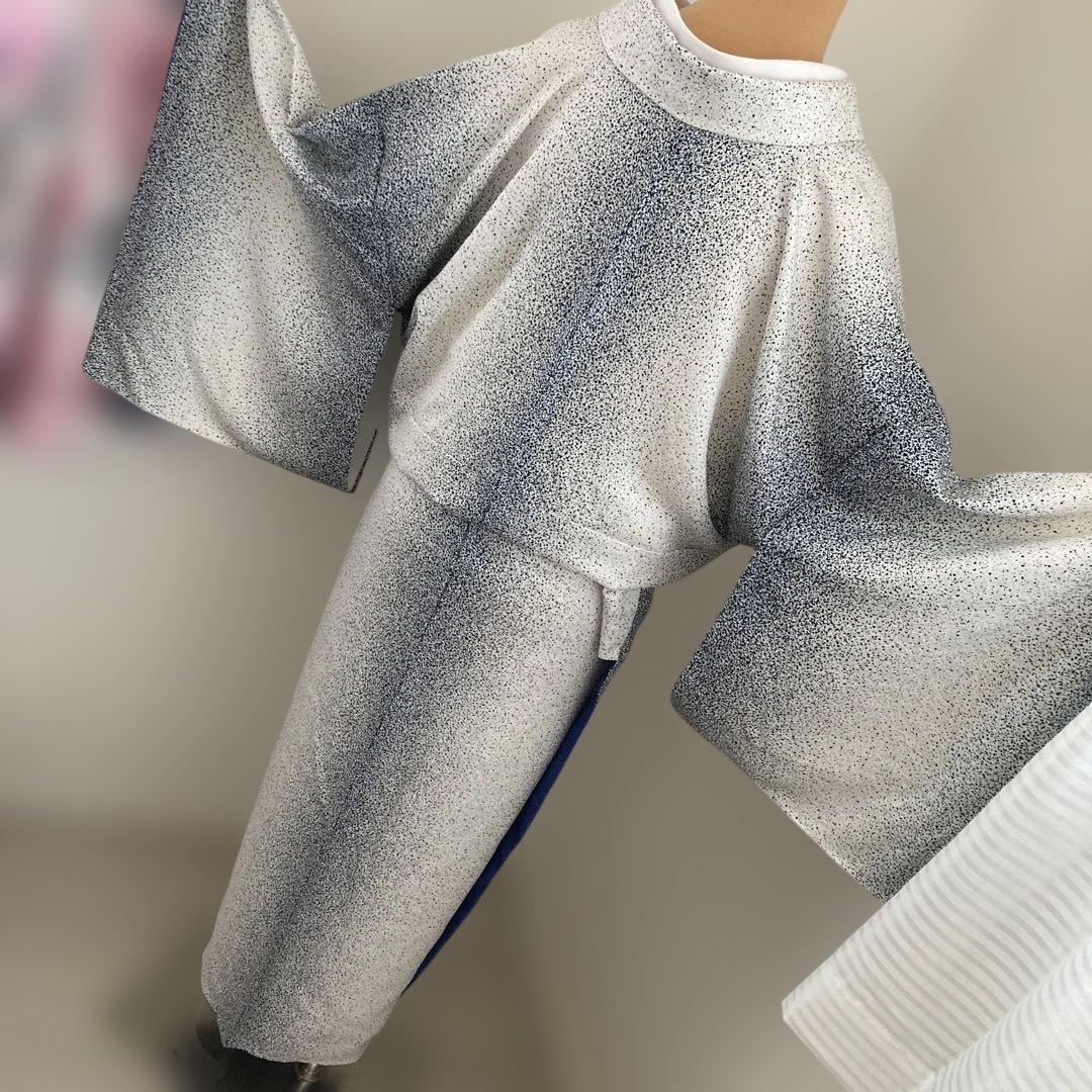 新品　小紋　粋なモダン　トールサイズ　点描グラデーション　細見え　仕立て上がり