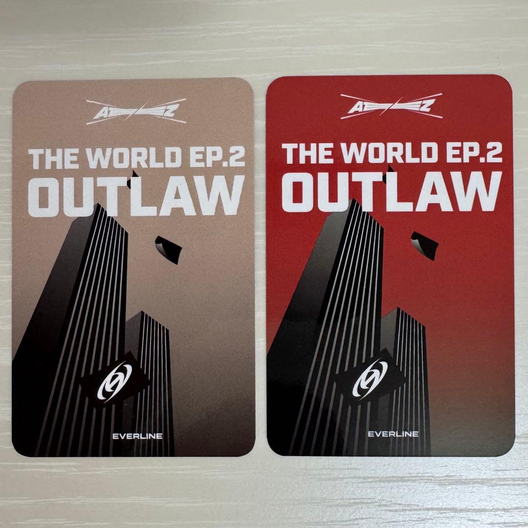 ateez outlaw everline ラキドロ トレカ ソンファ 2種 - メルカリ
