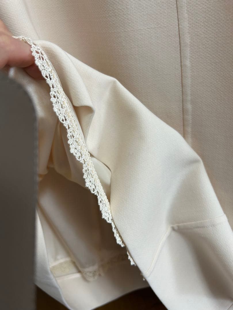 フォクシーブティック 37794 ワンピース 40 ベージュ ウール 美品