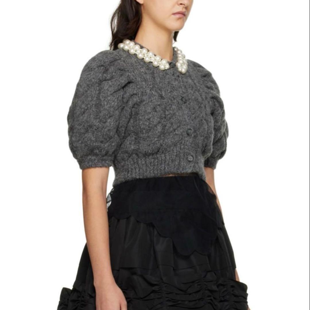 Simone Rocha XS パール付きグレーカーディガン - メルカリ
