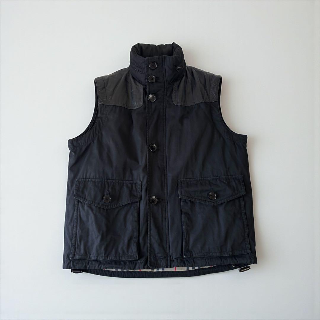 BURBERRYダウンジャケット袖ニット2WAY正規品メンズバーバリー革