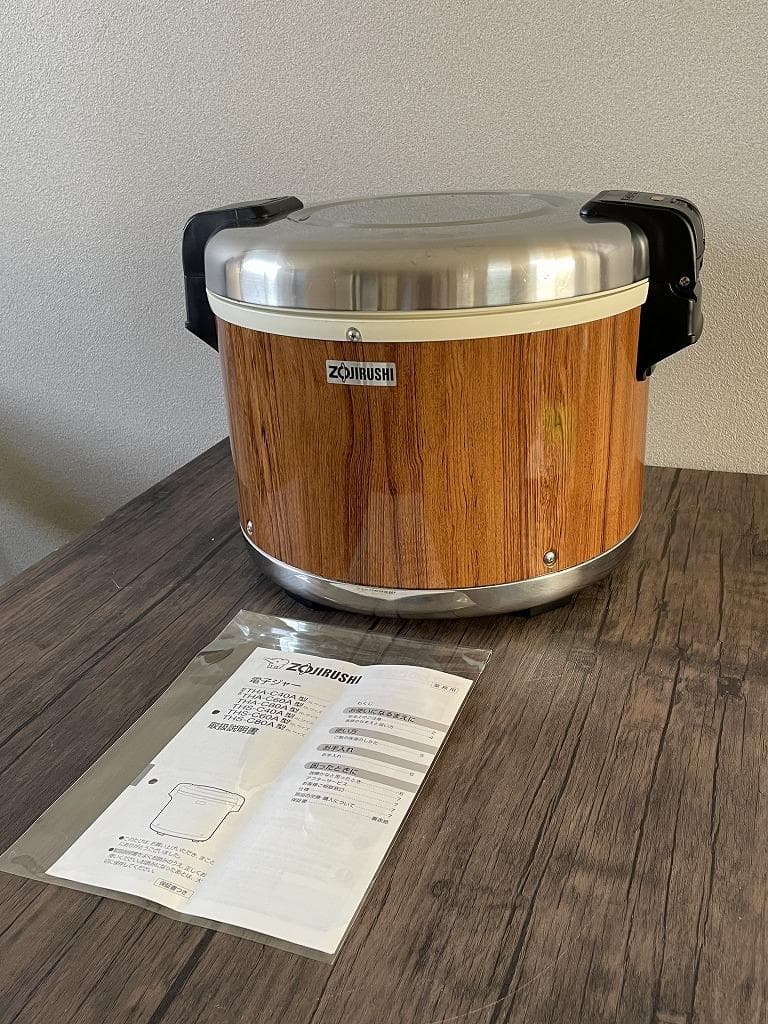 【美品】象印　業務用電子ジャー　THA-C60A型　木目調　2022年製 Amazon | 象印 炊飯器 3升3合 業務用 木目 THA-C60A-MK | 象印