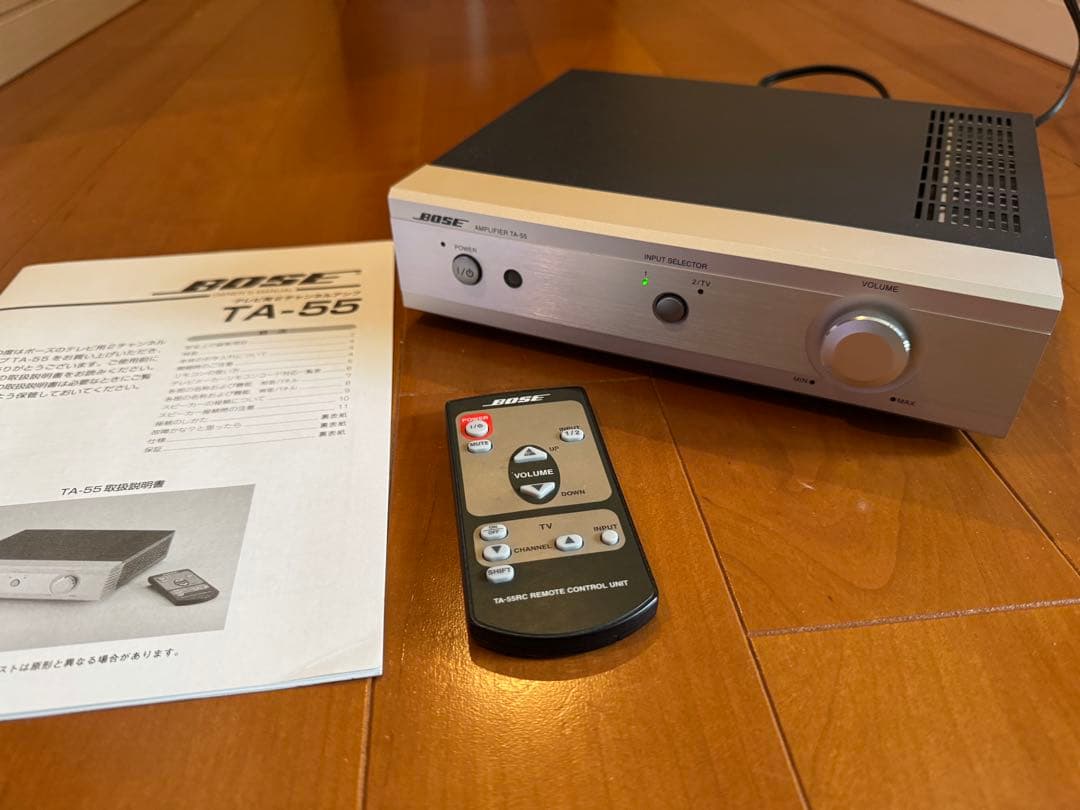 Bose TA-55 アンプ リモコン・説明書付き ボーズ、イヤフォン端子などと接続できるテレビ用アンプ