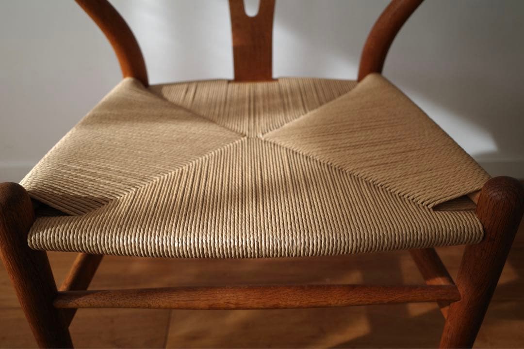 極美品【ヴィンテージ yチェア】オーク ペーパーコード新品 - メルカリ