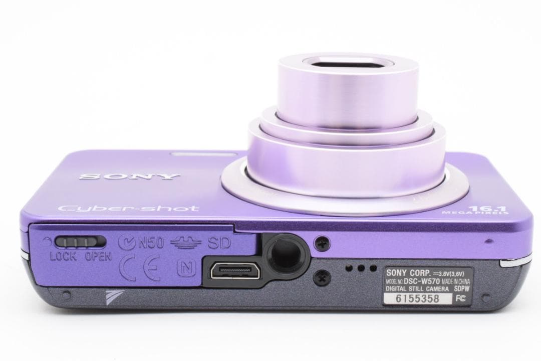 美品】SONY Cyber-shot DSC-W570 バイオレット 動作OK