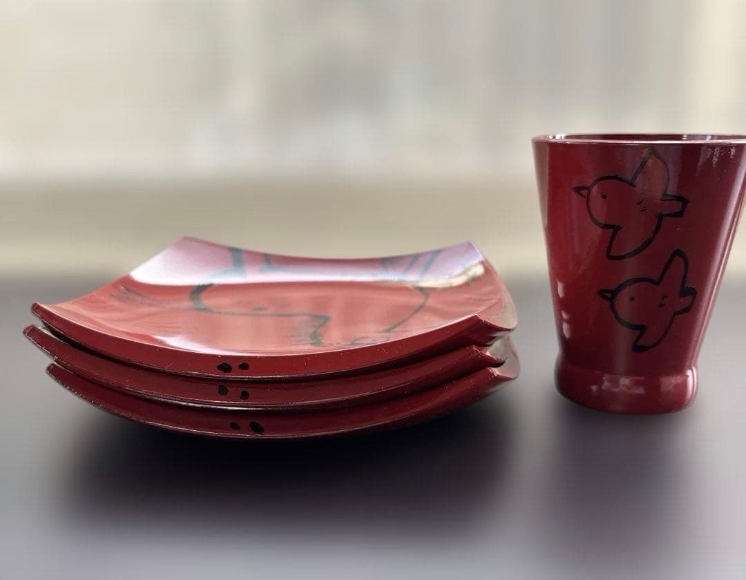 山中 秀文 遊 塗り物器 菓子皿 お猪口 ぐい呑み - メルカリ