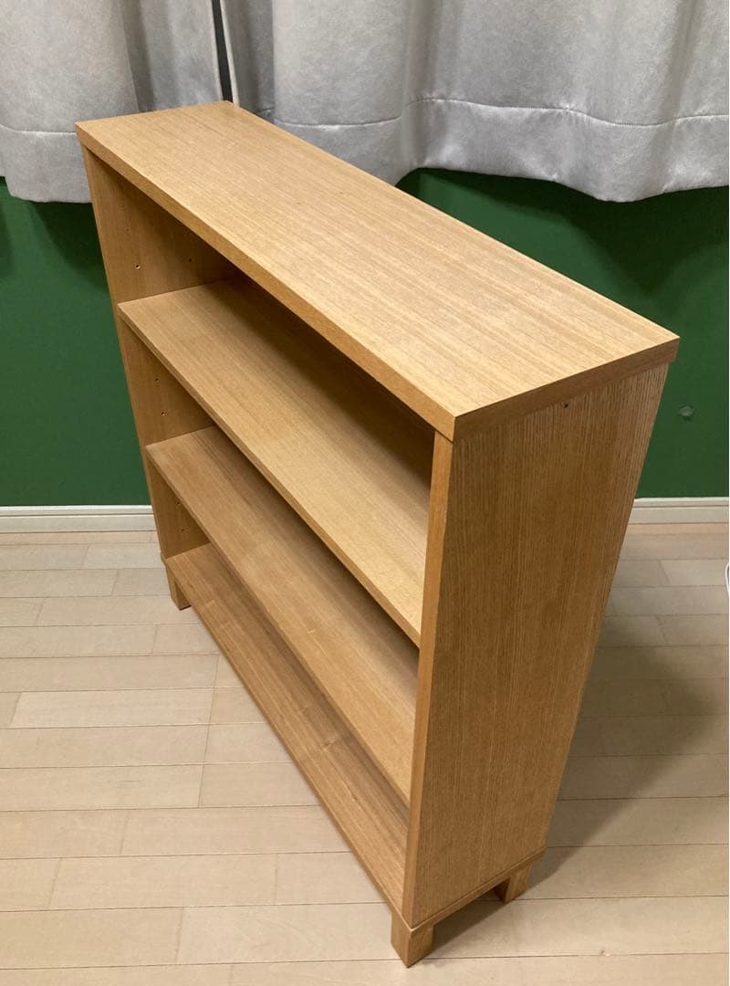 無印良品・本棚・薄型・組み合わせて使える木製収納 ロータイプ（販売