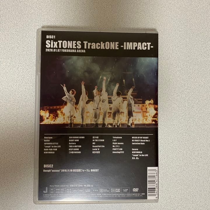 TrackONEIMPACT トーンインパクト(通常盤)SixTONES DVD - メルカリ