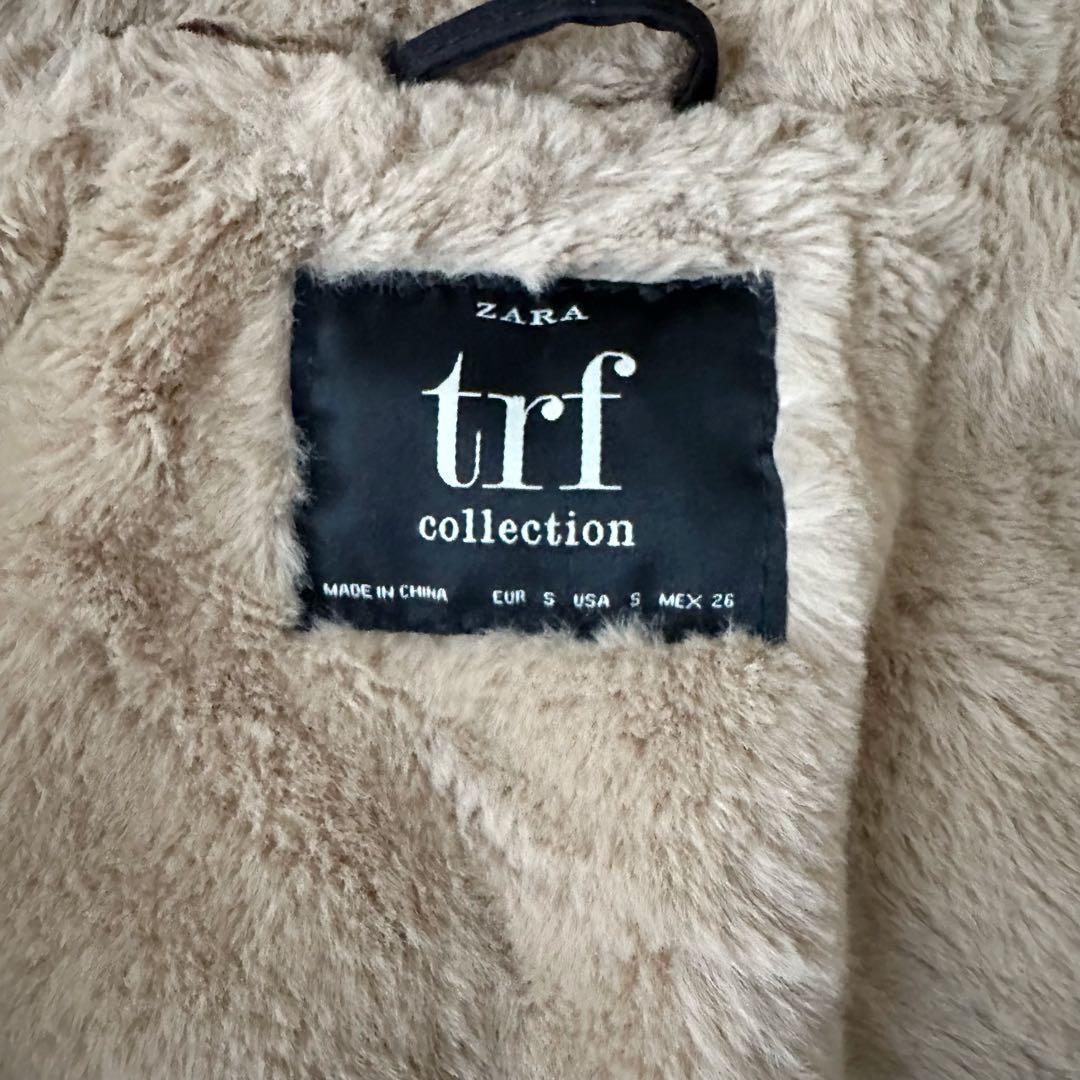 美品】ZARA trf モッズコート ボア ブラック ファー付き Sサイズ