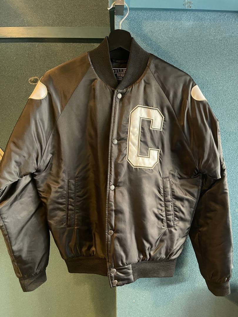CHALLENGER ブラック スタジャン Cロゴ チャレンジャー CHALLENGER 東京限定 15th VARSITY JACKET 15周年 バー