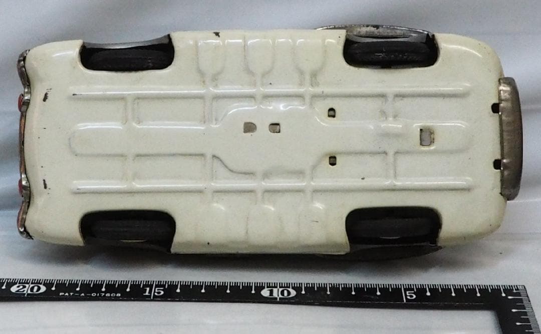 旭玩具メルセデス ベンツ300SLR屋根欠シルバーtinブリキtoy car箱無