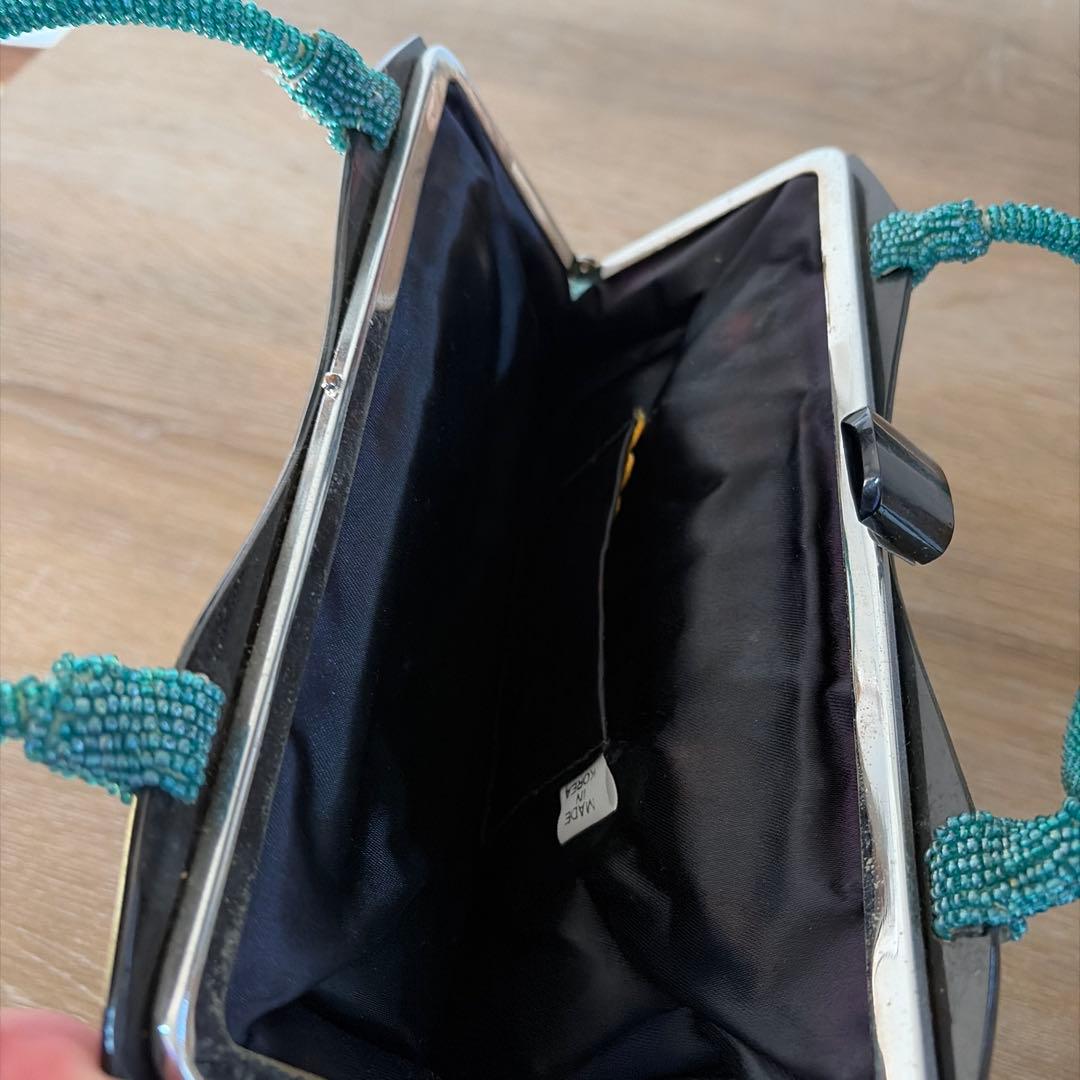 アンティーク 花柄ビーズ刺繍和装用バッグ - メルカリ