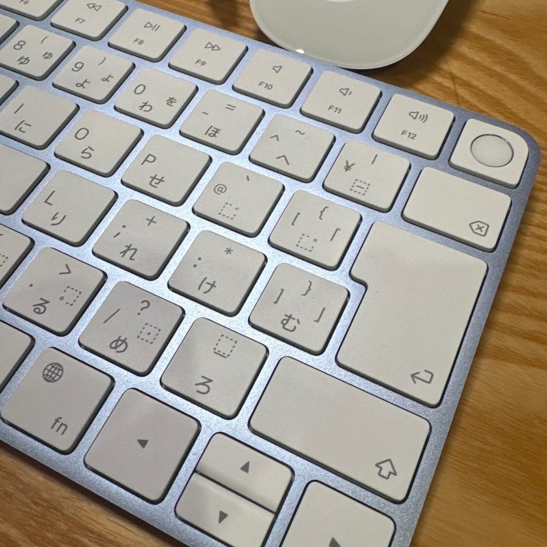 iMac付属 純正キーボードマウスブルー - メルカリ