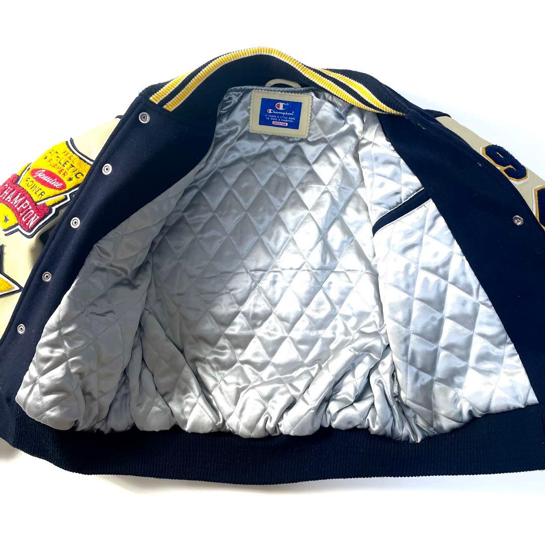 希少 200着 限定 チャンピオン フルデコ 袖革 スタジャン M - メルカリ