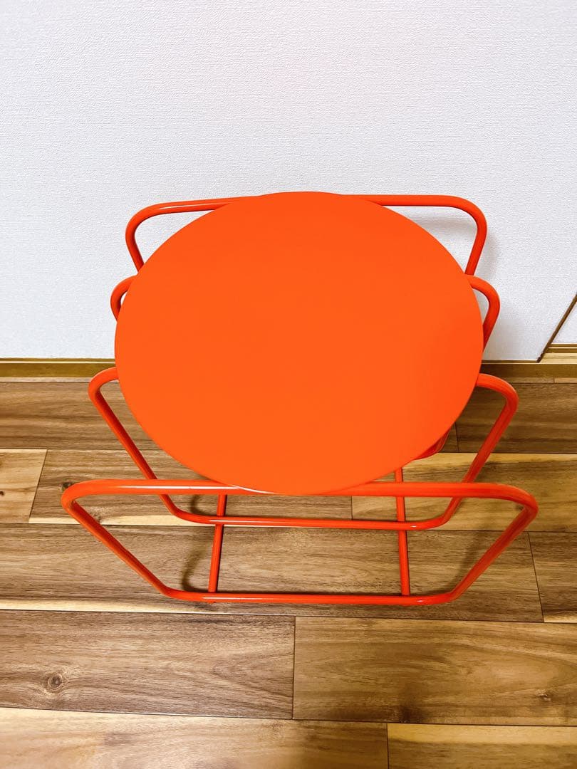 オレンジ 形 サイドテーブル レトロポップ