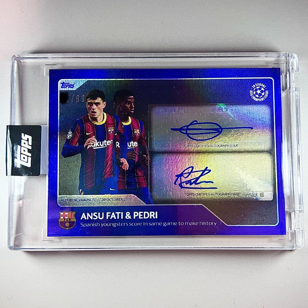 【直筆サイン!!限定99枚】ペドリ ＆ ファティ バルセロナ topps 直筆サイン!!限定99枚】ペドリ ＆ ファティ バルセロナ topps - メルカリ