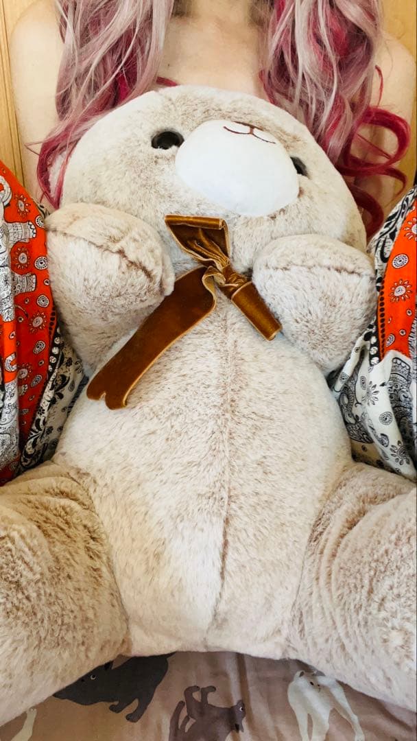 可愛いリボン付きのクマのぬいぐるみ《TAITO限定》