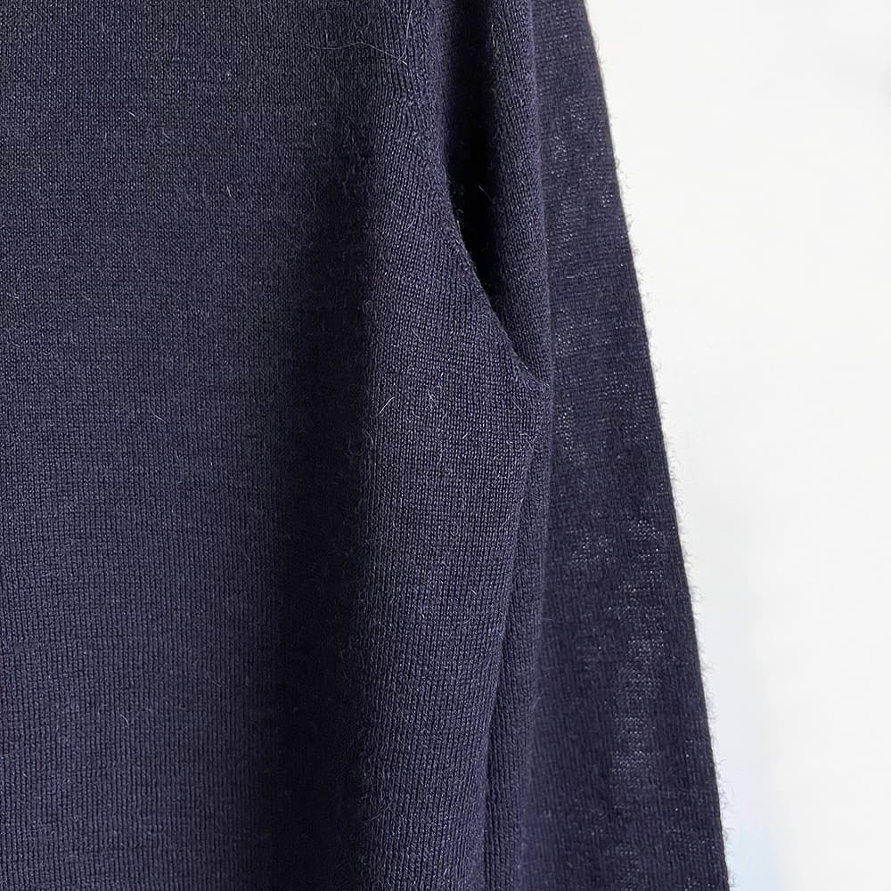 PRADA プラダ*アルパカカーディガン ネイビー 38(S)クルーネックニット