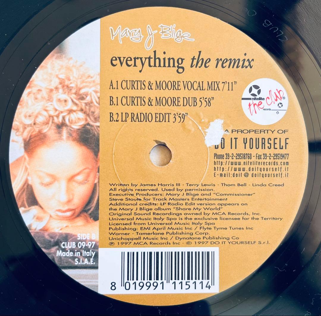 レア盤 MARY J . BLIGE everything the remix - メルカリ