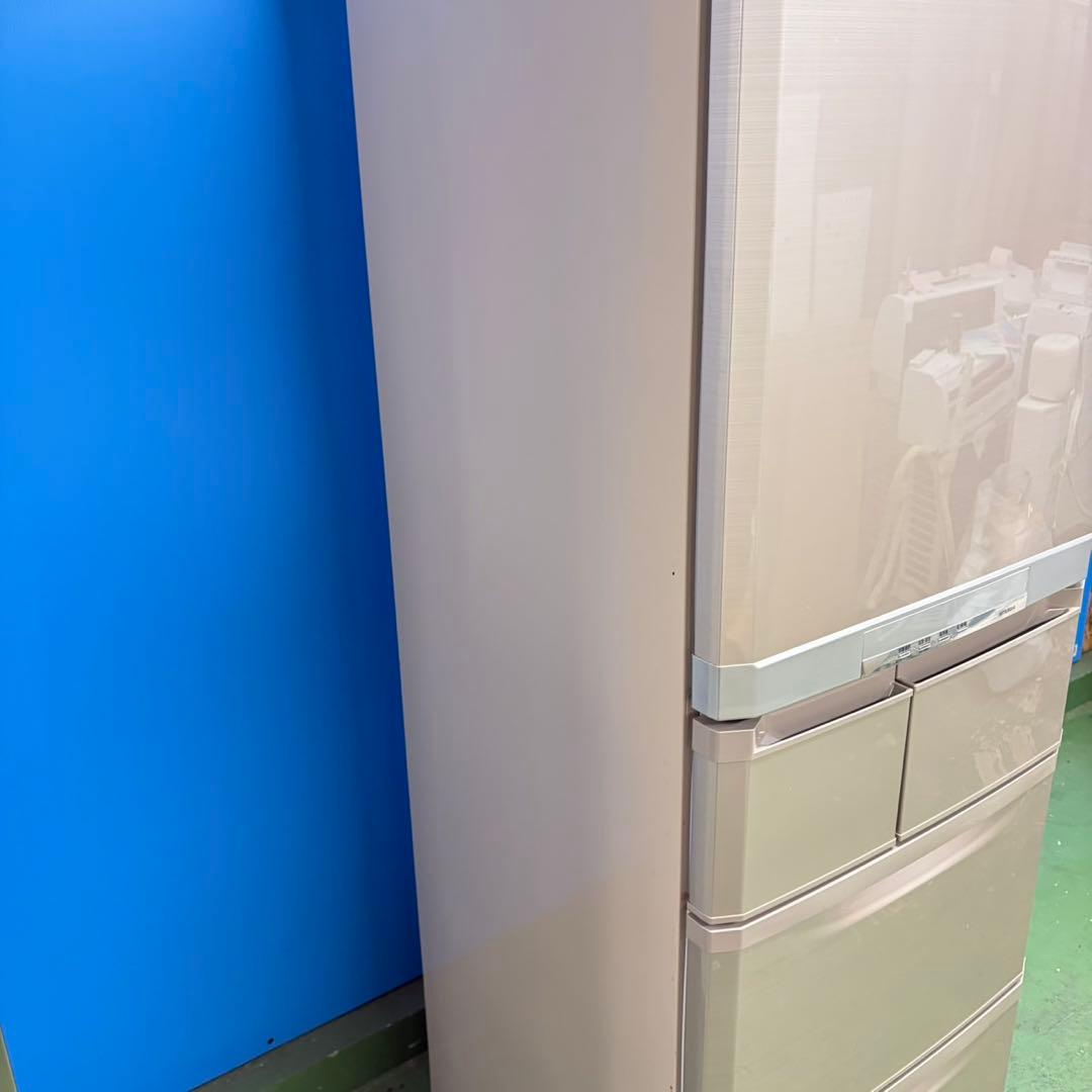 822 格安 5ドア 冷蔵庫 大型 400L強 自動製氷機 右開き 三菱 保証付