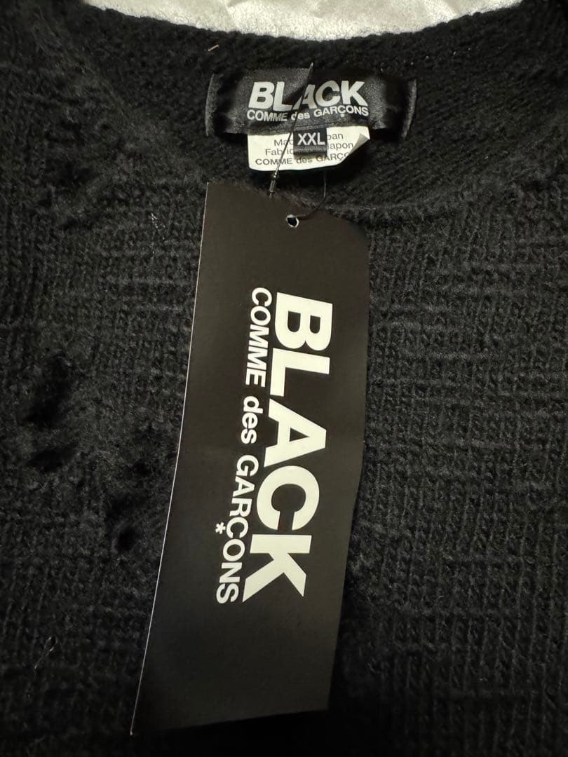 BLACK COMME des GARCONS 穴あきニット 黒 XXL 未使用 - メルカリ