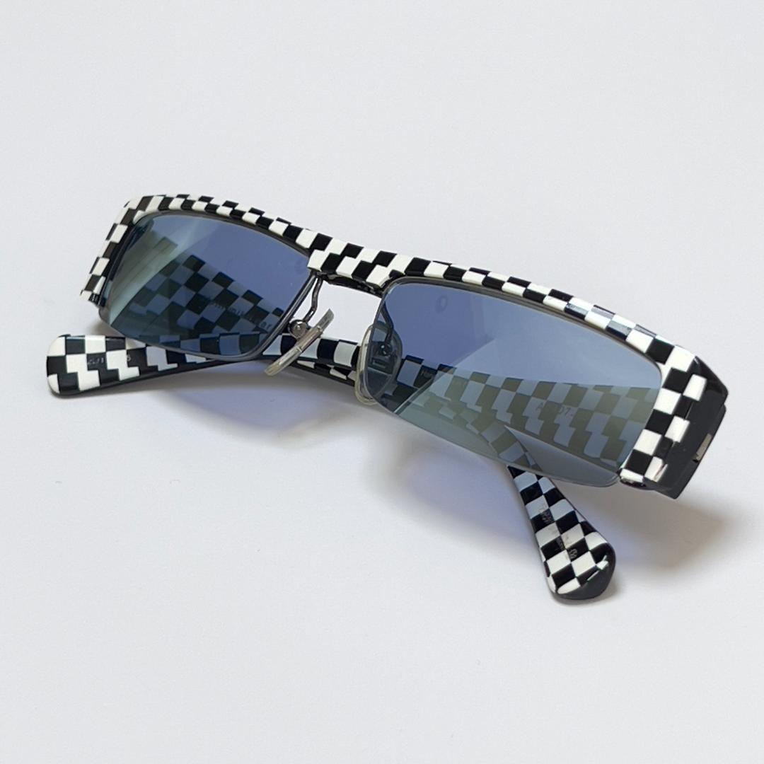 アランミクリ 市松模様 チェック柄 ヴィンテージ サングラス - メルカリ