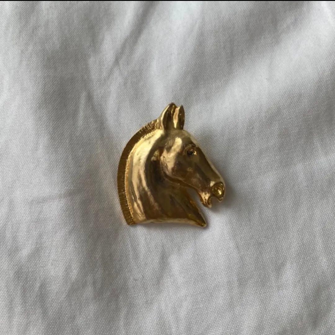 エルメス ホースヘッド ブローチ HERMES 馬 ホース ヴィンテージ レア