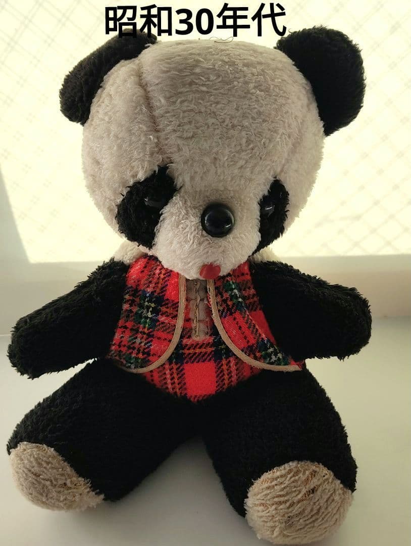 ビンテージ 昭和30年 35cm 昭和 レトロ パンダ ぬいぐるみ - メルカリ