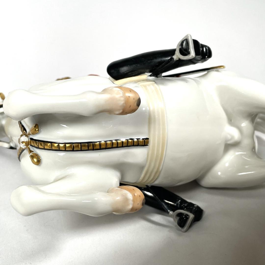 【希少】訳あり アウガルテン スペイン乗馬学校 レバード フィギュリン