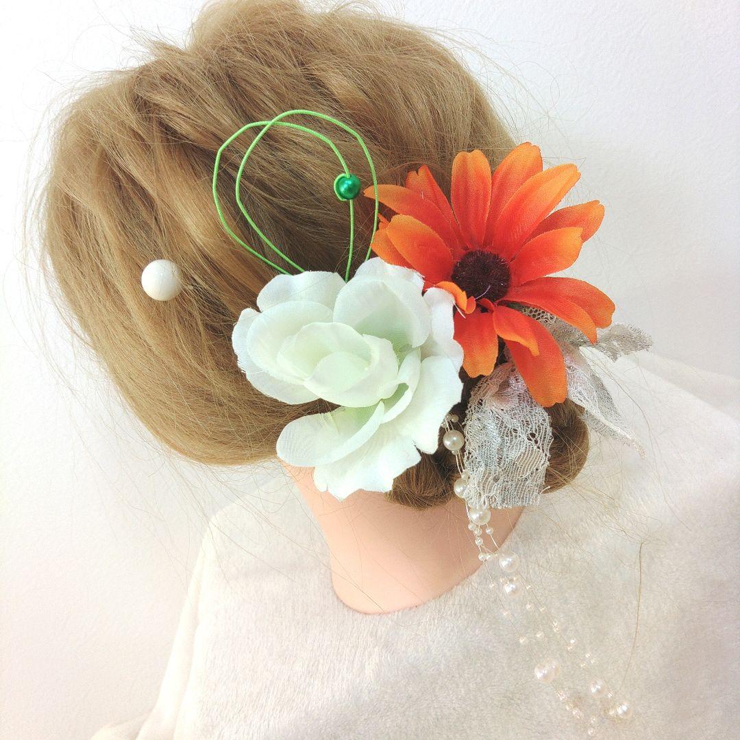 格安！ 振袖フルセット 8点 成人式 結婚式 前撮り 蝶々 クリーム色