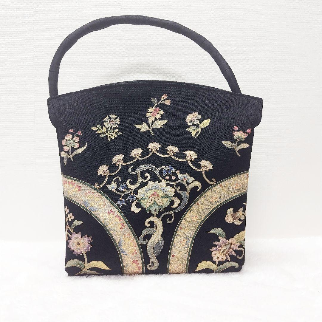 岡重 OKAJIMA 和装バッグ ハンドバッグ 京友禅 シルク 絹 - メルカリ