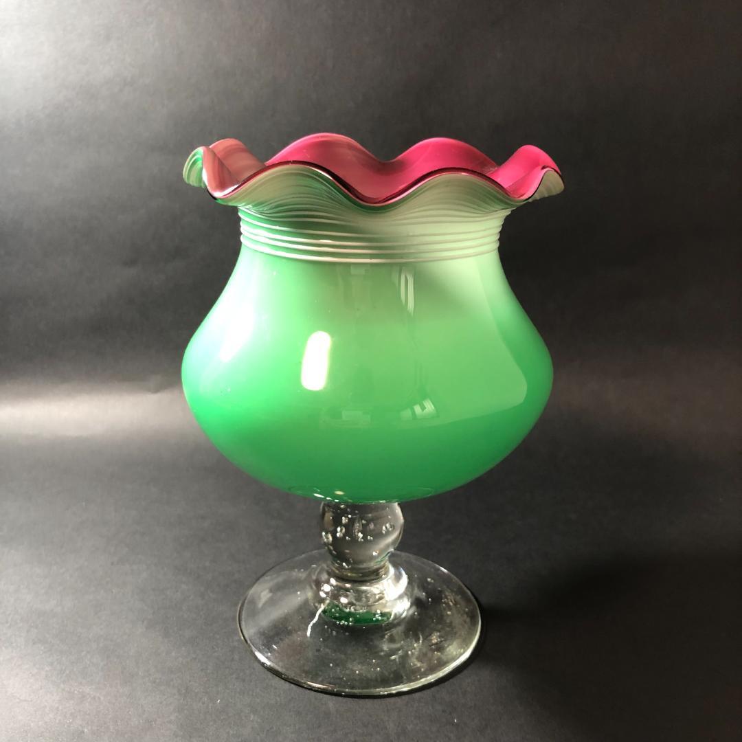 レトロガラス　三色ガラス　コンポート　フリルガラス　脚付きコンポート eg231014-a_grande.jpg?v=1715580979