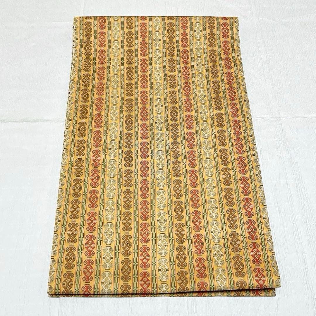 龍村美術織物 袋帯 早雲寺文台裂 チャンカイの申 両面 全通 正絹 銀糸