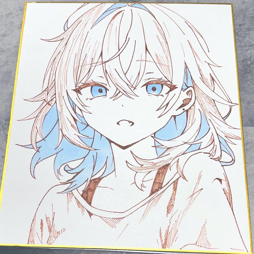 手描きイラスト アナログイラスト オリジナル 創作 女の子 - メルカリ