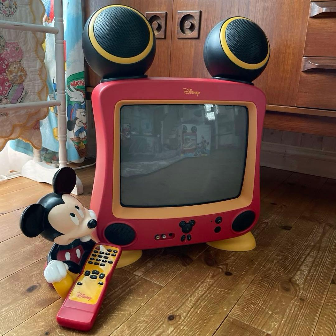 ディズニー 14型ブラウン管テレビ ミッキーマウス レトロ 当時もの