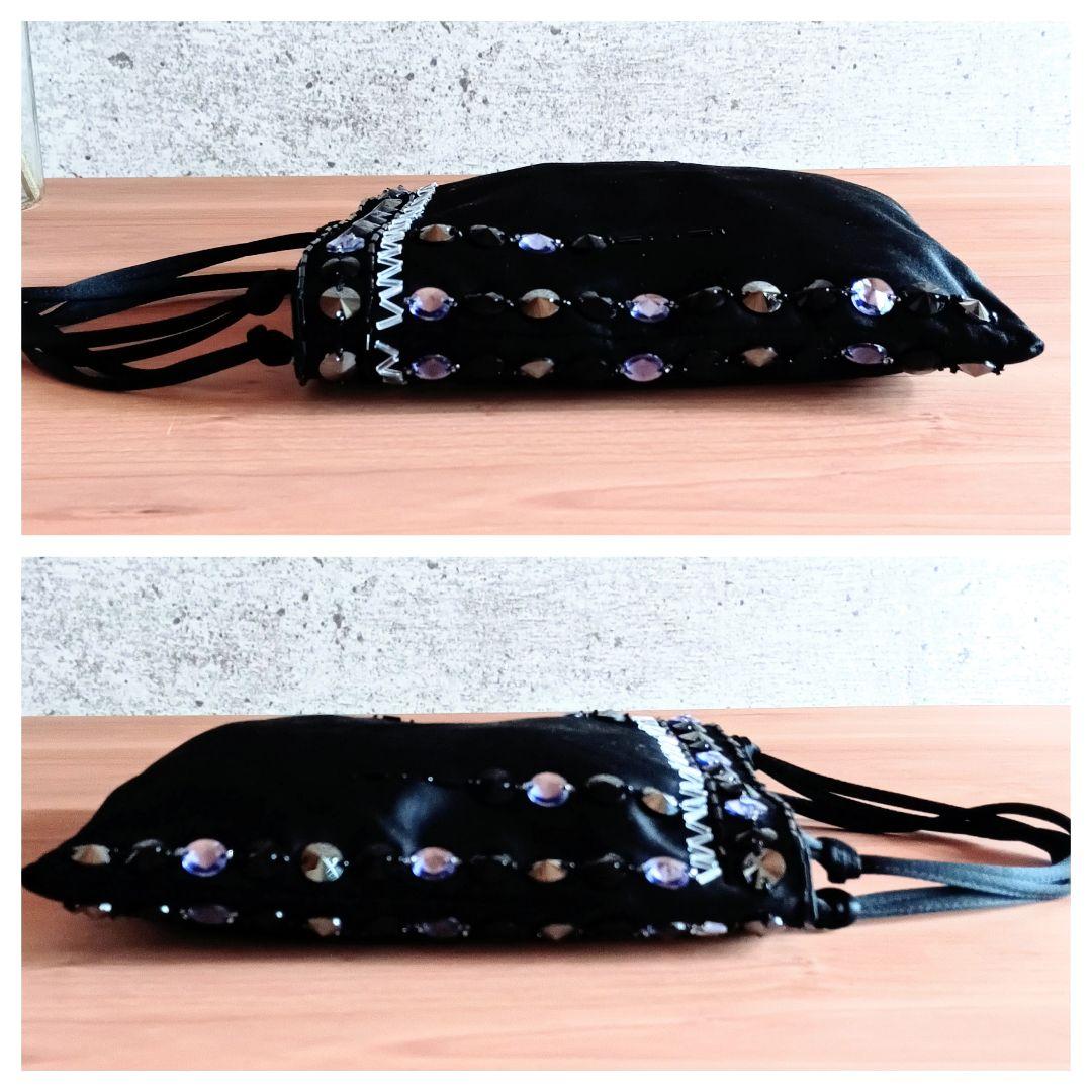 Prada Vintage 00s Archive Satin Nylon 2-Way Shoulder Bag Black