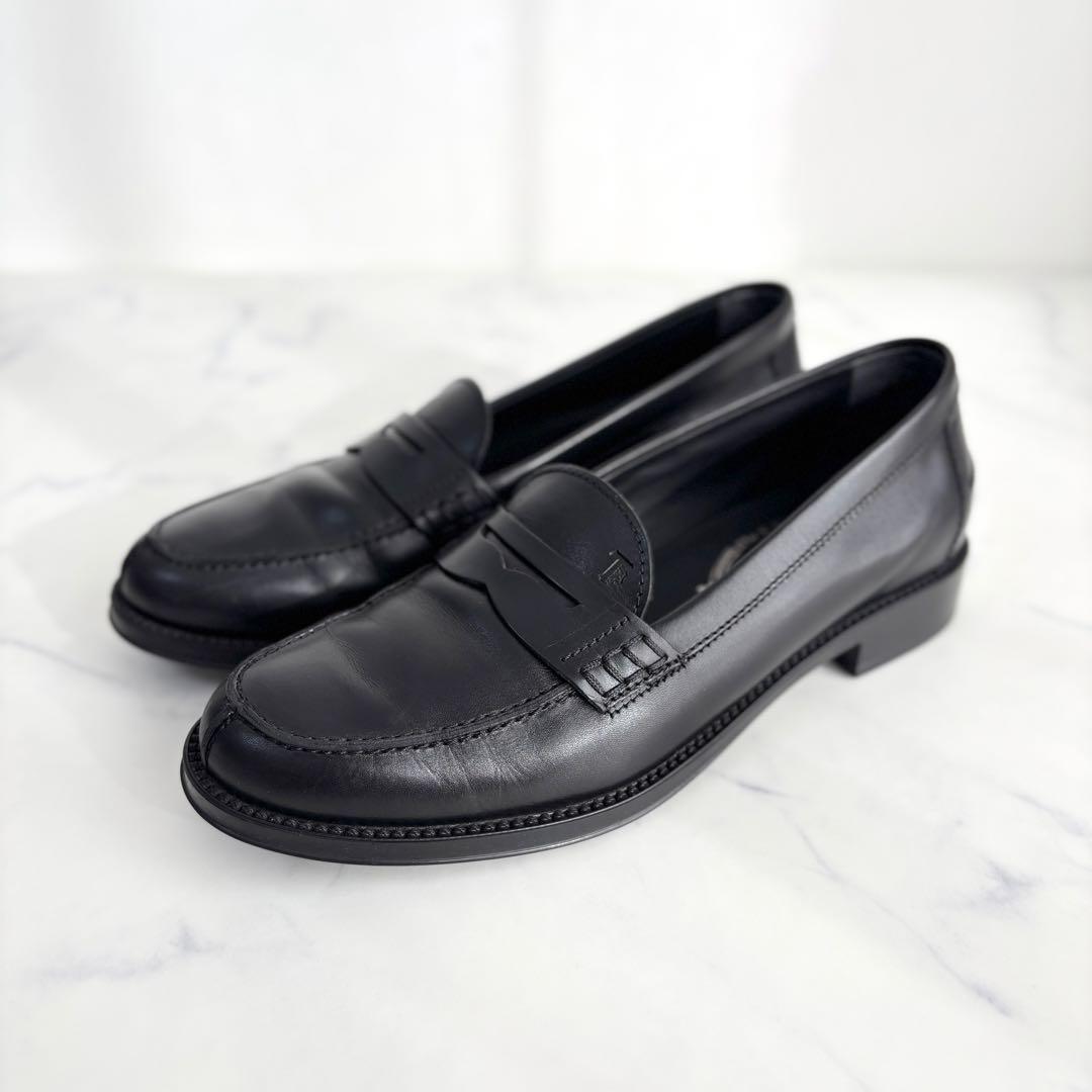 トッズ 35 ローファー 革靴 ラバーぺブル ロゴ レザー ブラック 楽天市場】TODS トッズ T TIMELESS Leather Loafers レザー ローファー