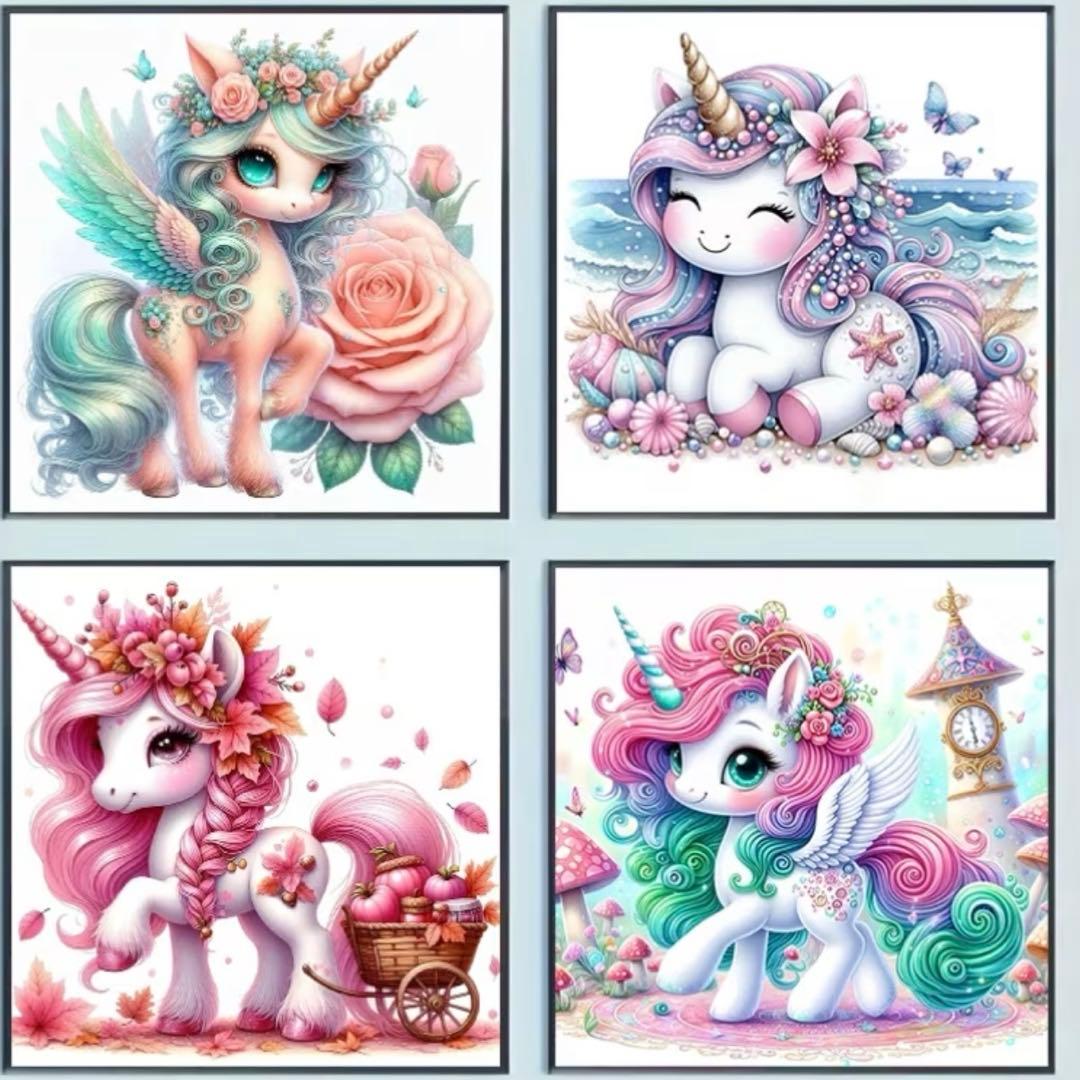 ❣️ダイヤモンドアート キット❣️4点セット ユニコーン - メルカリ