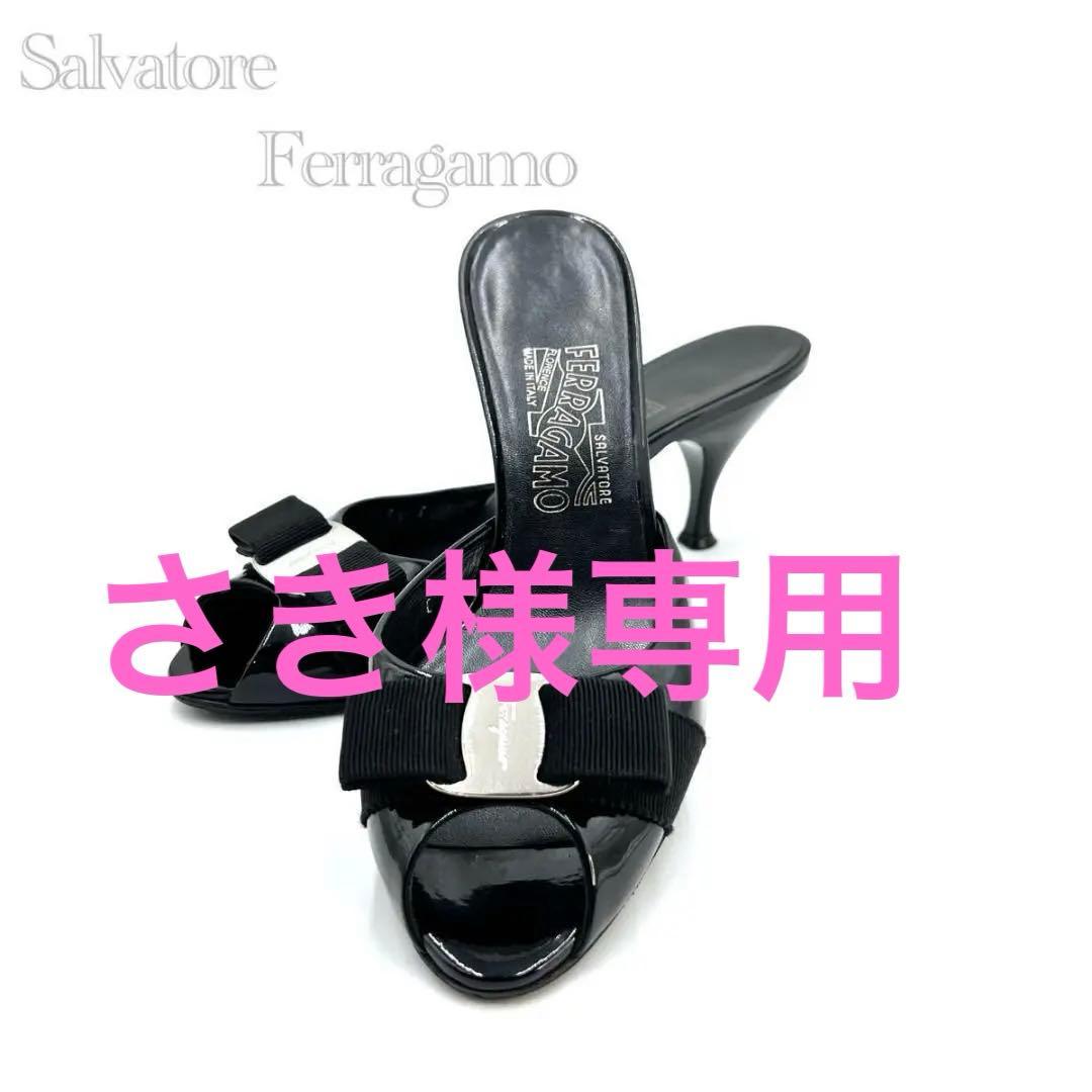 フェラガモ ミュール サンダル 黒エナメル リボン 6 1/2C 美品 23.5 楽天市場】Salvatore Ferragamo サルヴァトーレフェラガモ Mule
