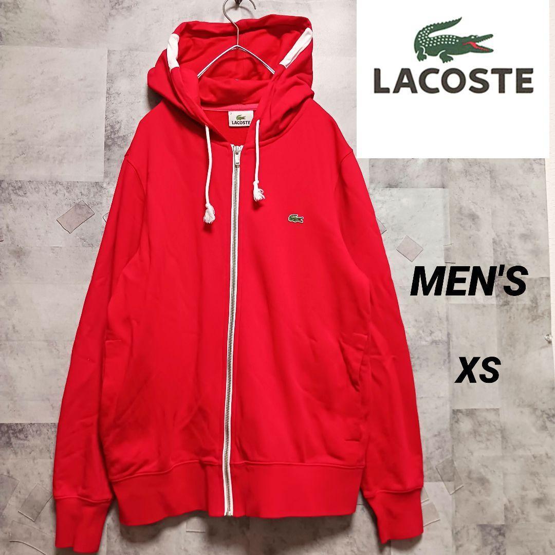 LACOSTE ラコステ メンズパーカー レッド - メルカリ
