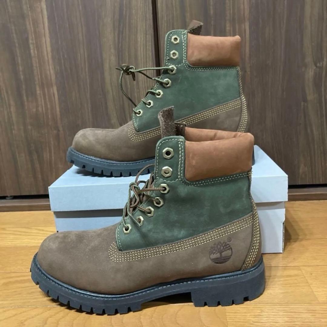 Timberland ティンバーランド 6インチブーツ ブラウン グリーン 箱無 ティンバーランド Timberland Timberland 6 INCH Premium WP BOOT